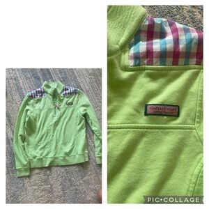 Vineyard Vines Green and Pink Sweatshirt